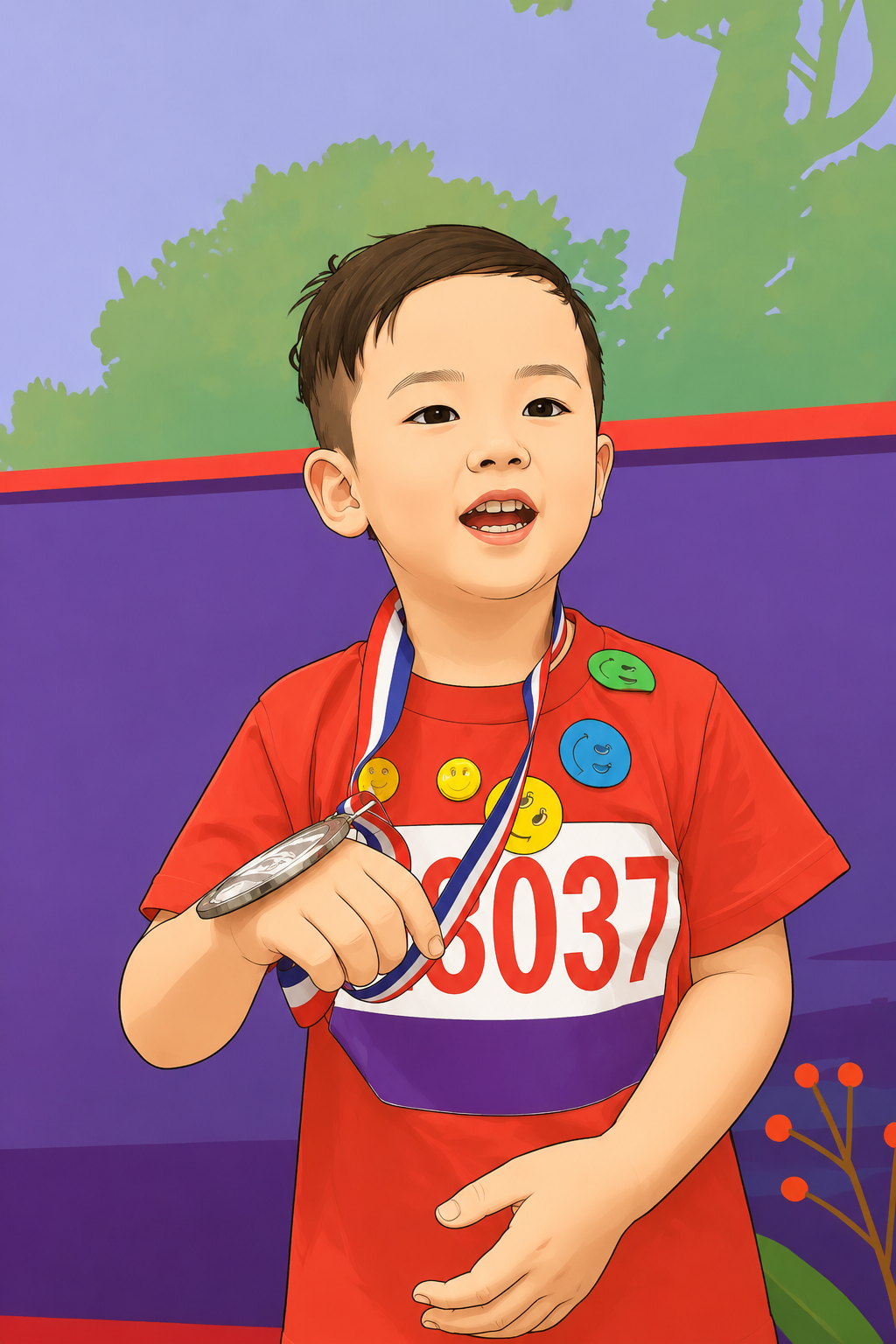 我也是跑完马拉松的人了，很难吗 卡通图